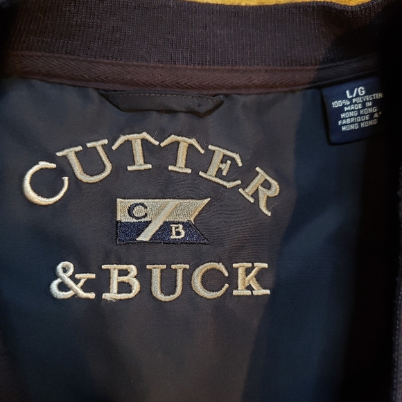 Cutter & Buck Navy Tan Golf Vest Large - Picture 3 of 3
